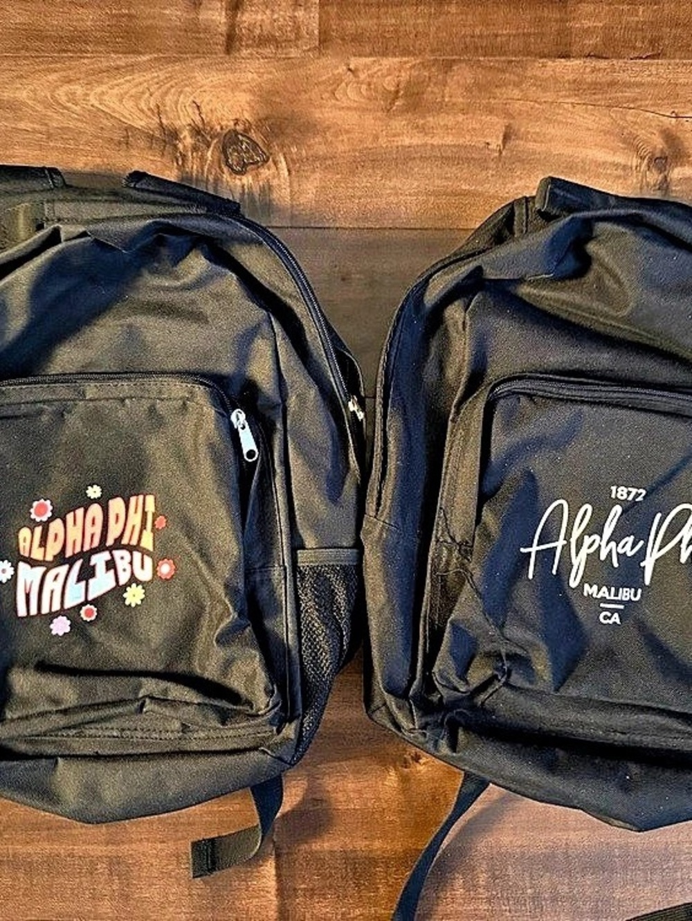 Alpha Phi Backpacks Black